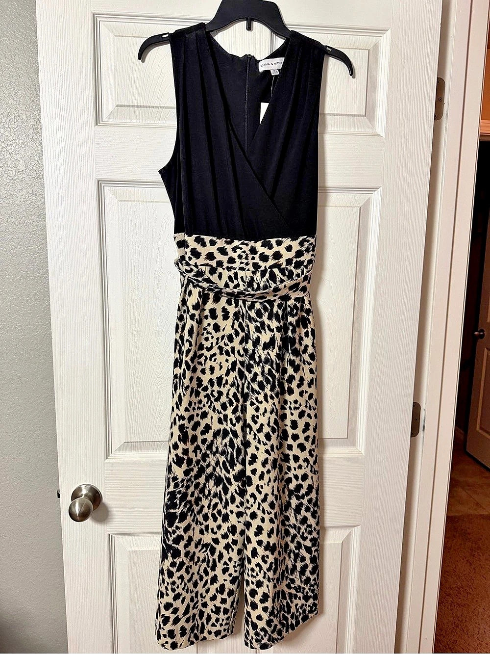 Emma & Michele J/M Dress Leopard Print Maxi Dress Size 12 NWT